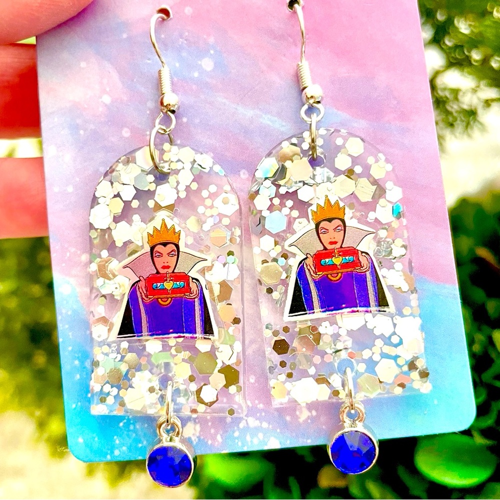 Evil Queen Acrylic Dangle Earrings